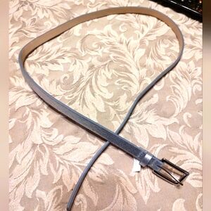 🐺🩶🐺 Vibrant Sparkly Glitter Silver Skinny Belt - L